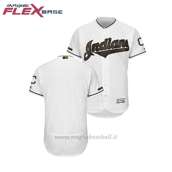 Maglia Baseball Uomo Indians 2018 Dia de los Caidos Flex Base Bianco